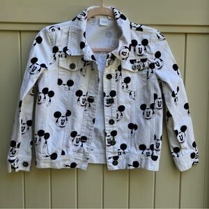 Disney mickey mouse denim jacket junior small black white